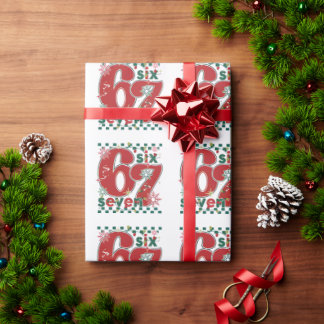 Papier Cadeau Six Seven 67 Meme Xmas Christmas Wrapping Paper