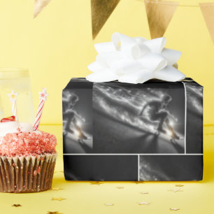 Papier Cadeau Skateboard Boy With Light Trails