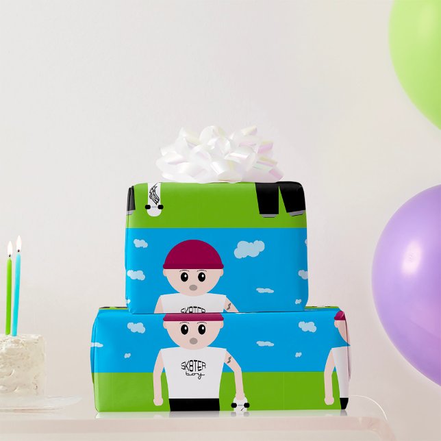 Papier Cadeau Skater Boy (Créateur téléchargé)