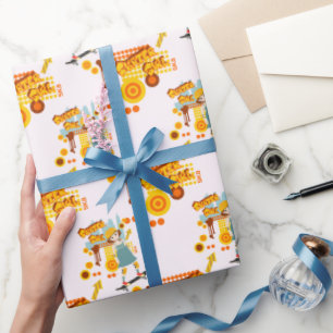 Papier Cadeau Skater Park Fun Girl Birthday Party