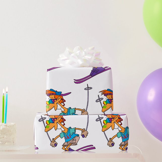 Papier Cadeau Skieur d'été (Créateur téléchargé)