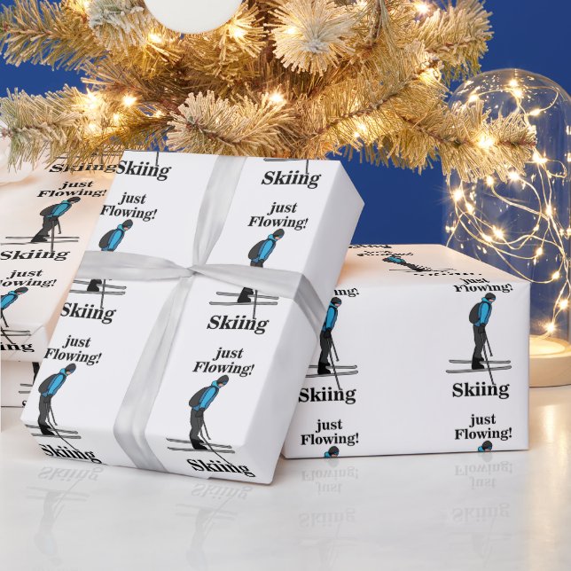 Papier Cadeau Skieur qui coule juste en ski (Vacances)