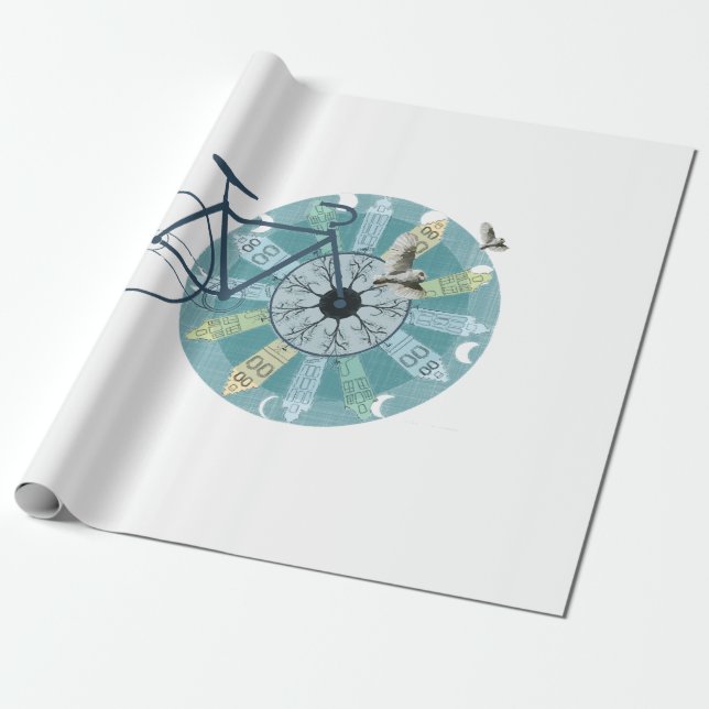 Papier Cadeau Skyline d'Amsterdam (Déroulé)