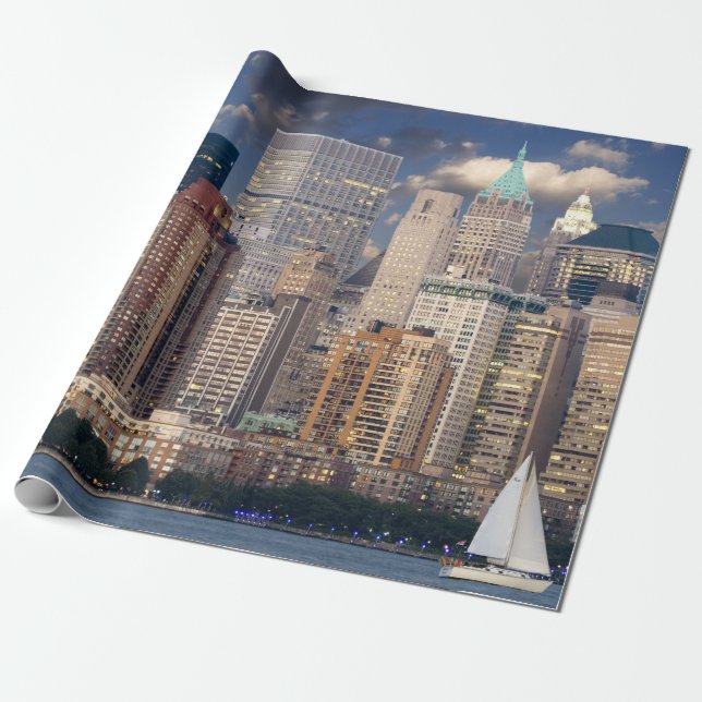 Papier Cadeau Skyline de New York (Déroulé)