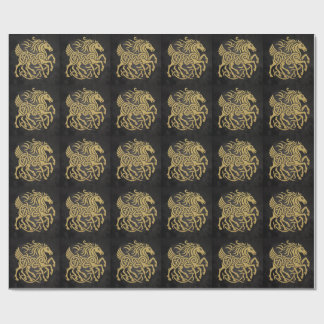 Papier Cadeau Sleipnir Cheval à Huit Pattes Mythologie Nordique