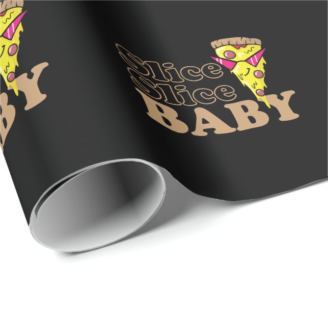 Papier Cadeau Slice Slice Baby Pizza Restauration rapide Steinof (Coin rond)