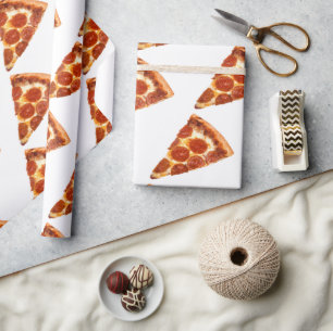 Papier Cadeau SlipperyJoe's classique pepperoni pizza tranche fo