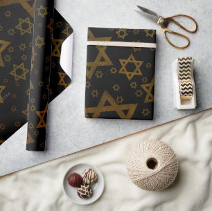 Papier Cadeau SlipperyJoe's étoile de David artistique sur le th