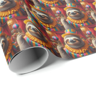 Papier Cadeau Sloth Clown