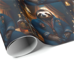 Papier Cadeau Sloth Dans Sa Veste À Boire,
