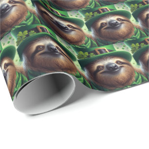 Papier Cadeau Sloth St Paddys Day