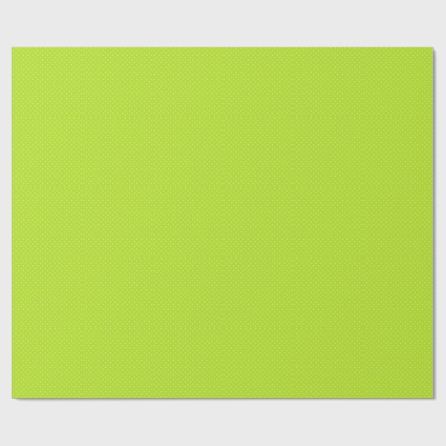Papier Cadeau Small White Polkadots On Lime Green Wrapping Paper (Plat)