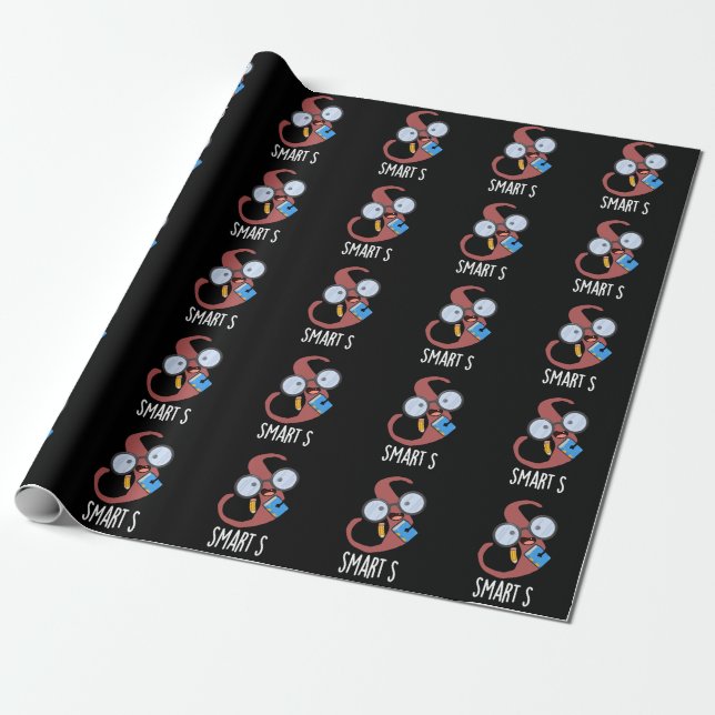 Papier Cadeau Smart S Funny Alphabet Pun Dark BG (Déroulé)