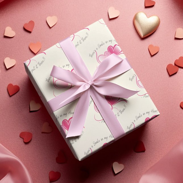 Papier Cadeau Smile in My Heart Valentine's (Créateur téléchargé)