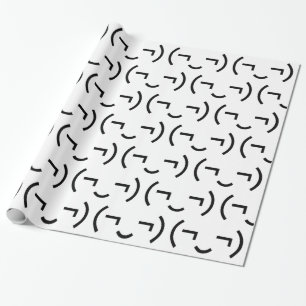 Papier Cadeau Smug Emoticon (‿MD) Kaomoji japonais