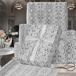 Papier Cadeau Snakeskin Exotique Noir Et Blanc