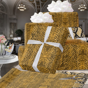 Papier Cadeau Snakeskin Viper Or