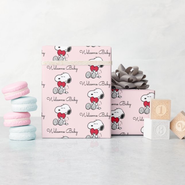 Papier Cadeau Snoopy | Little Sweetheart Baby Shower Wrapping Pa (Baby Shower)