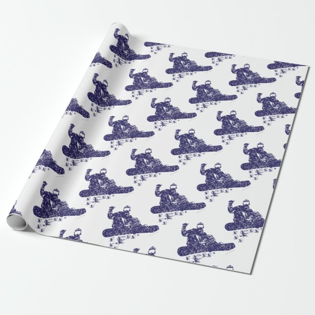 Papier Cadeau Snow-Boarder (Déroulé)