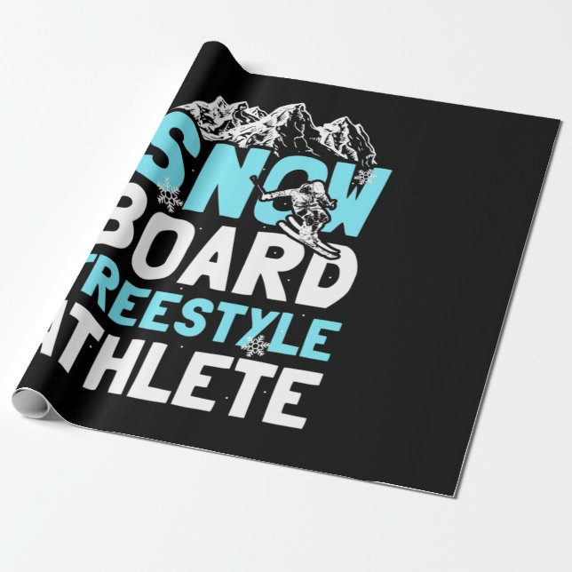 Papier Cadeau Snowboard Freestyle Athlète (Déroulé)