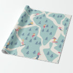 Papier Cadeau Snowboarders and skiers ride in the ski resort. Pe<br><div class="desc">Snowboarders and skiers ride in the ski resort. People in the winter are engaged in active recreation. Snow,  Christmas trees,  mountain,  skiing on the weekends</div>