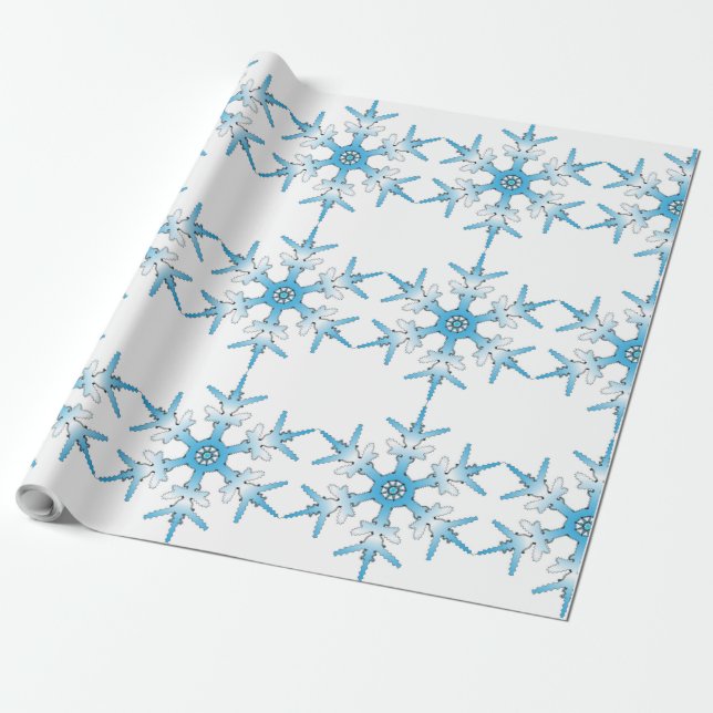 PAPIER CADEAU SNOWFLAKE (Déroulé)