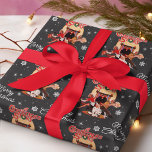 Papier Cadeau Snowflake<br><div class="desc">Check-out,  chalkboard graphic,  l'histoire de Christma. Personalize this Christmas wrapping paper with a custom greeting and your name!</div>