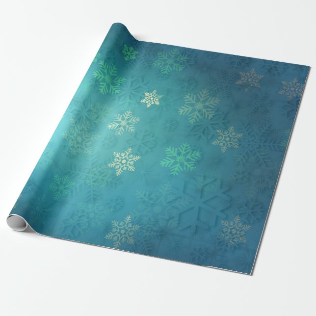 Papier Cadeau "Snowflakes" (Déroulé)