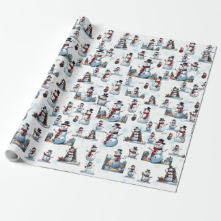 Papier Cadeau Snowman