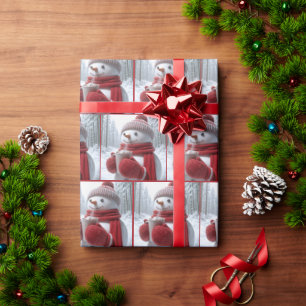 Papier Cadeau Snowman Avec Chocolat Chaud