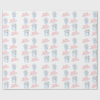 Papier Cadeau Snowman Christmas Wrapping Paper