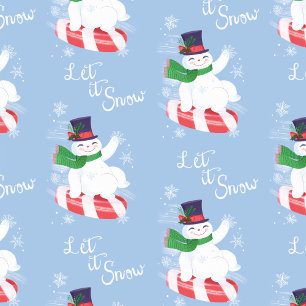 Papier Cadeau Snowman et Pepperment Blue