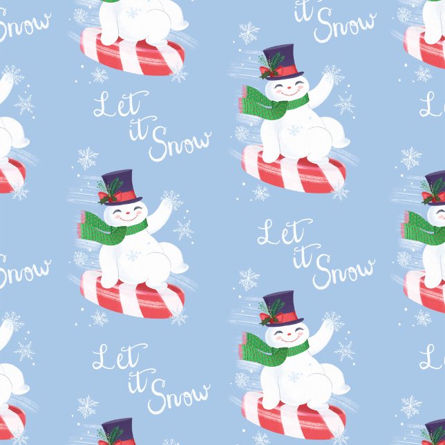 Papier Cadeau Snowman et Pepperment Blue (Créateur téléchargé)