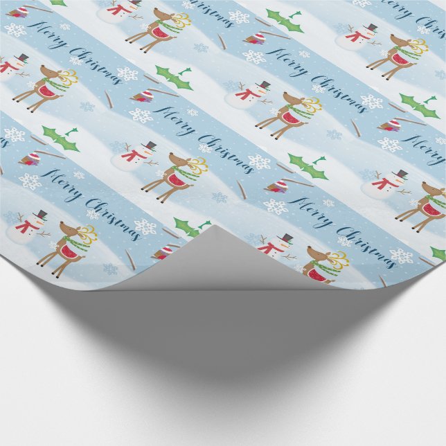 Papier Cadeau Snowman et Reindeer (Coin)