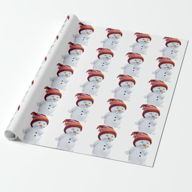 PAPIER CADEAU SNOWMAN JOUEUR (Déroulé)