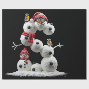 Papier Cadeau Snowman-minion en forme de S