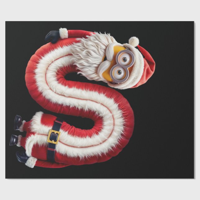 Papier Cadeau Snowman-minion en forme de S (Plat)