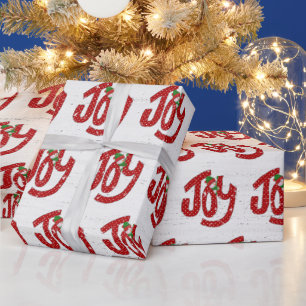 Papier Cadeau Snowman Sur Polka Dot Joy