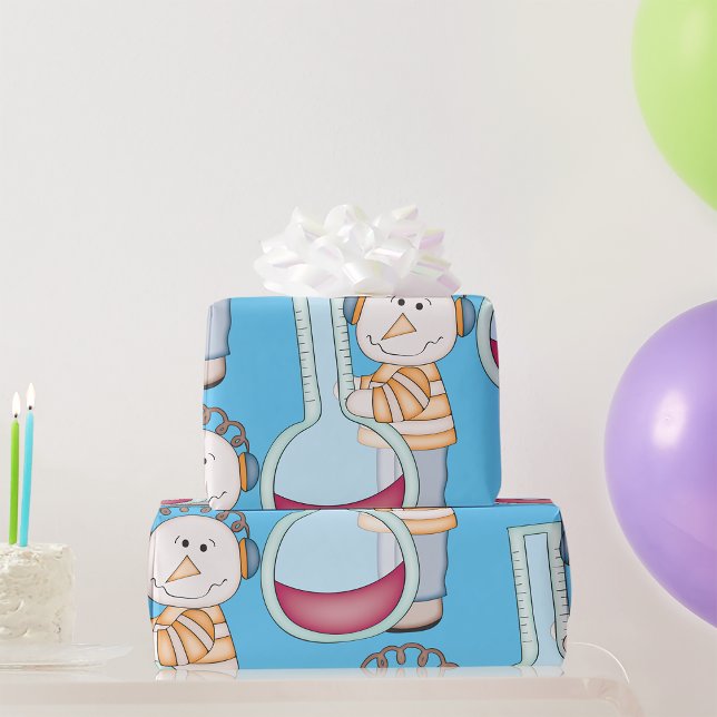 Papier Cadeau Snowman Vérifie La Température (Créateur téléchargé)