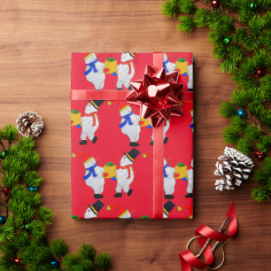 PAPIER CADEAU SNOWMAN VOICI VOTRE CADEAU DE NOËL LIVRE D'ENVELOP