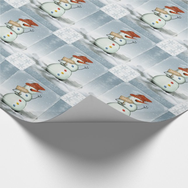 Papier Cadeau Snowmen et Snowflakes (Coin)
