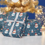 Papier Cadeau Snowmen Snowflakes Sucres de canne Green Christmas<br><div class="desc">Ajoutez une dose de joie de vacances à vos cadeaux avec ce délicieux papier d'emballage vert de Noël. Le décor vert et animé ouvre la voie à un design moderne et ludique avec d'adorables bonhomme de neige, des feuilles de pin festifs et des ornements de Noël classiques. Ce charmant motif...</div>