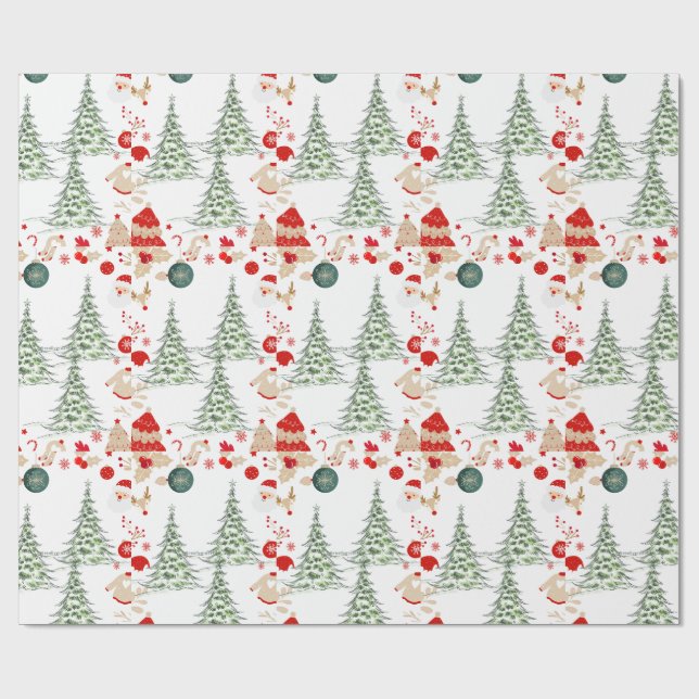 Papier Cadeau Snowy Christmas Wrap (Plat)