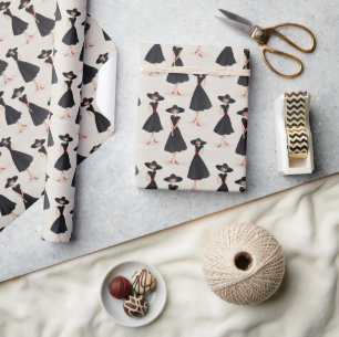 Papier Cadeau Société de la Petite Robe Noire Mode Mignonne et F