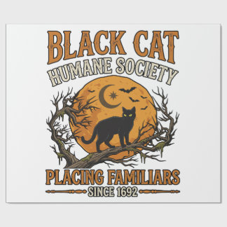 Papier Cadeau Société humanitaire du chat noir Halloween pleine