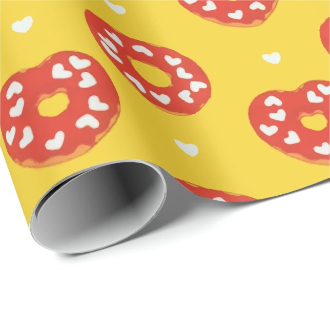 Papier Cadeau Soeur douce Amour gâteau fête Donut (Coin rond)