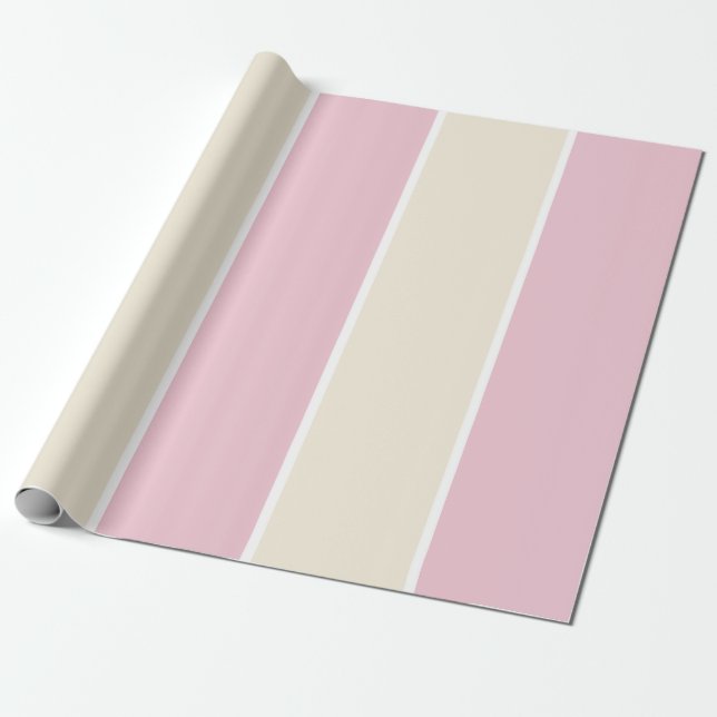 Papier Cadeau Soft Color Vertical Stripe Pattern Design (Déroulé)
