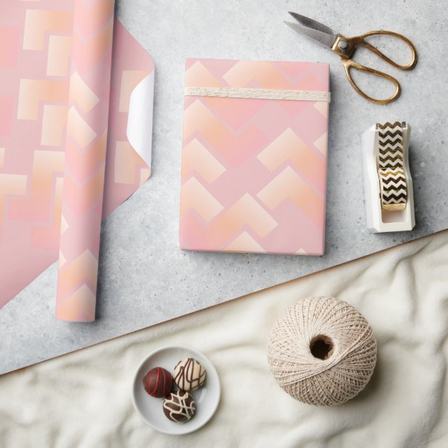 Papier Cadeau Soft Pastel Chevron Motif (Artisanat)
