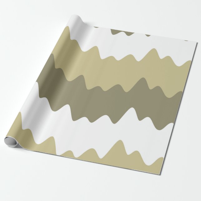 Papier Cadeau Soft Pastel Wavy Stripes (Déroulé)