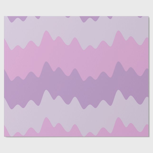 Papier Cadeau Soft Pastel Wavy Stripes Wrapping Paper (Plat)